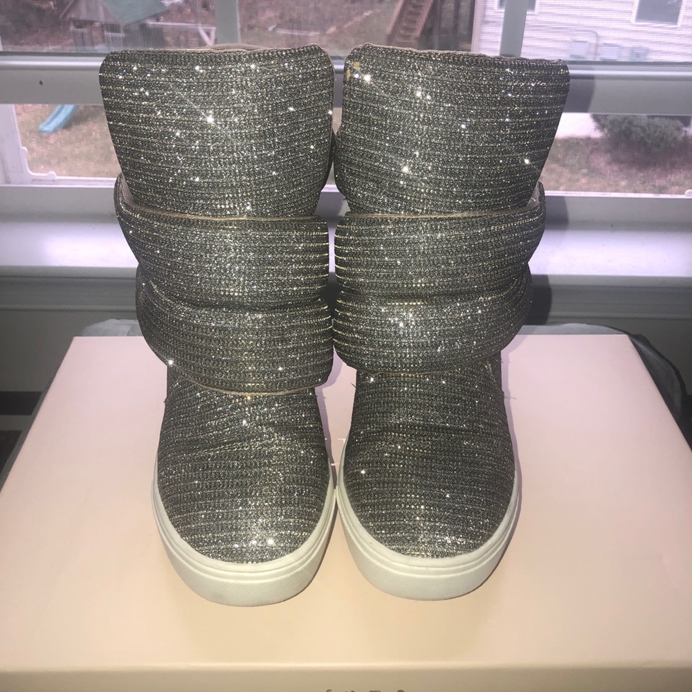 Glitter Sneaker Wedges